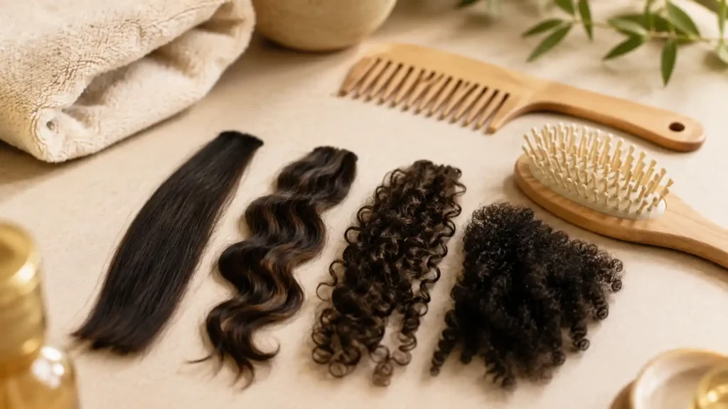 Différentes textures de cheveux pour reconnaître son type de cheveux