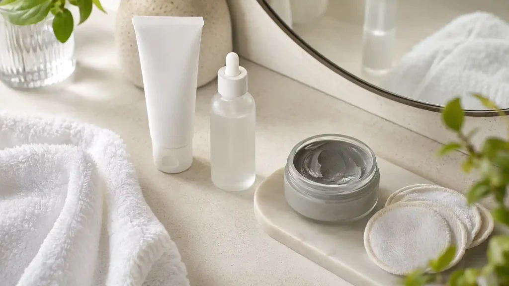 Produits de soin du visage pour une routine contre les points noirsé
