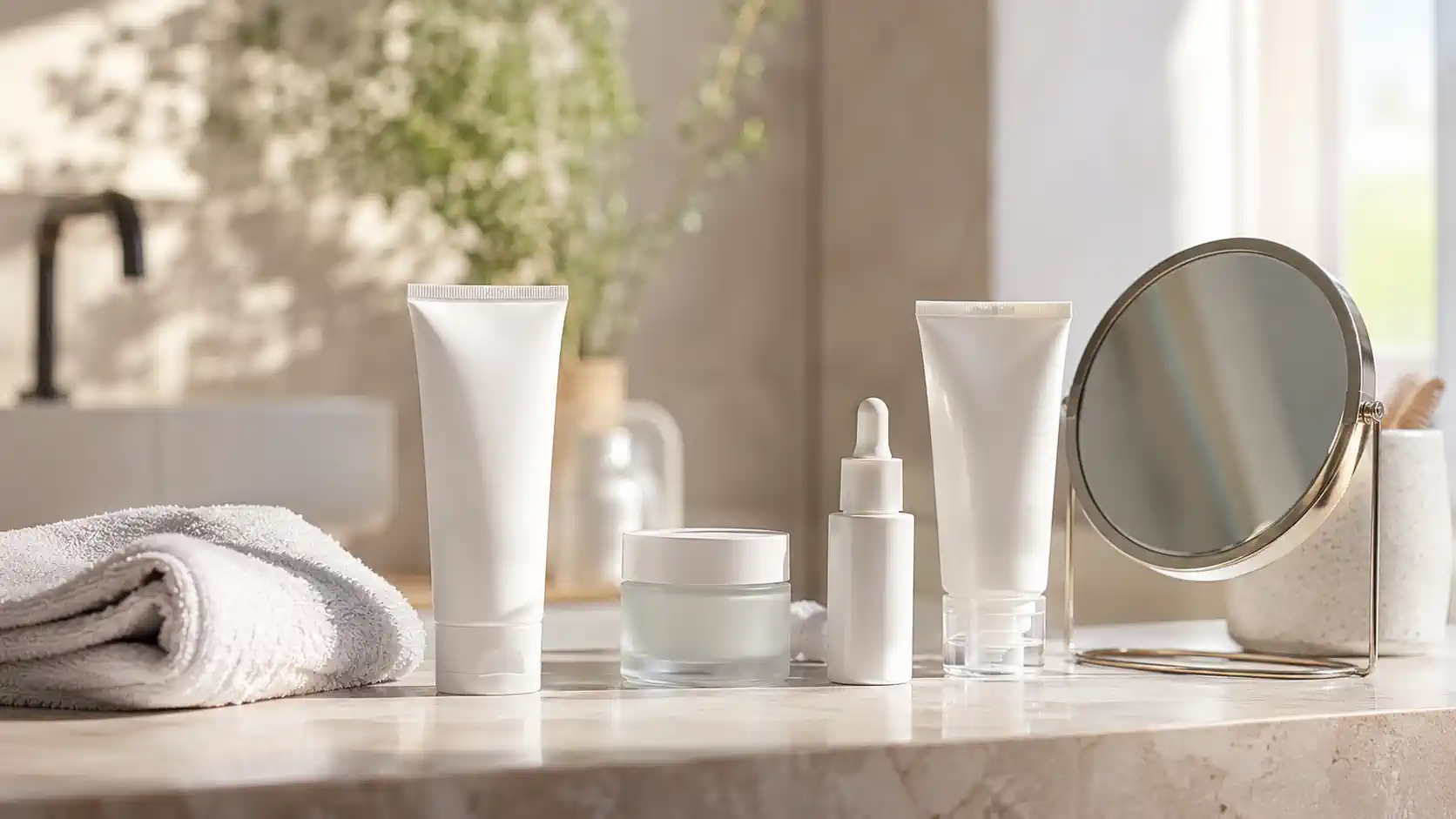 Soin anti-acné, crème hydratante et nettoyant doux pour peau à imperfections