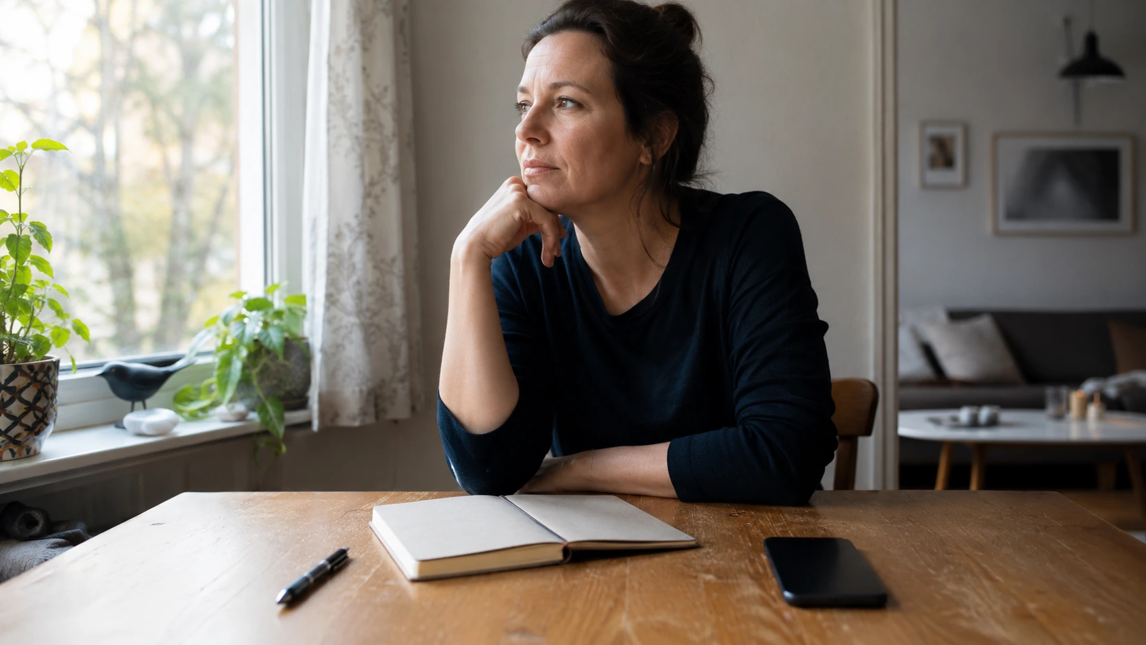 Femme prenant un moment seule pour réfléchir à son désir